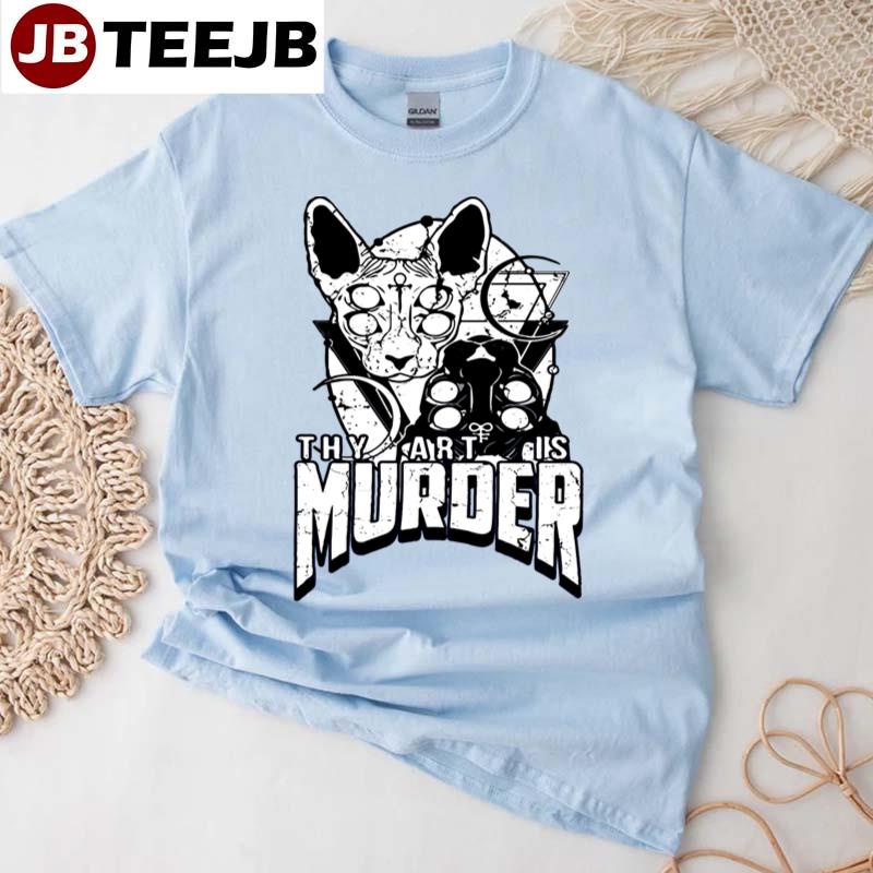 Black White Cat Thy Art Is Murder Unisex T-Shirt