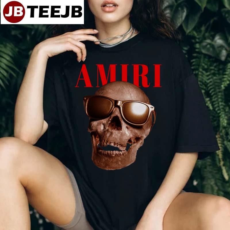 Red Amiri Skull Funny Unisex T-Shirt