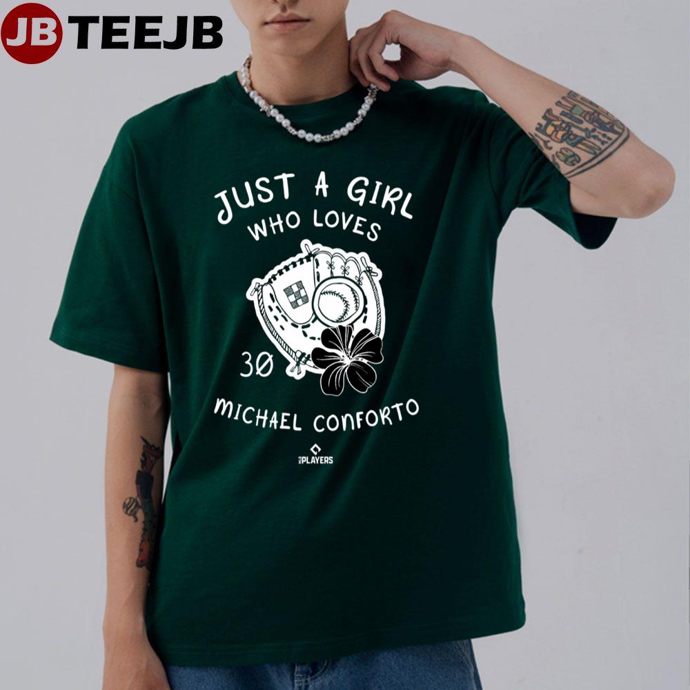 A Girl Who Loves Michael Conforto New York Basebal Unisex T-Shirt