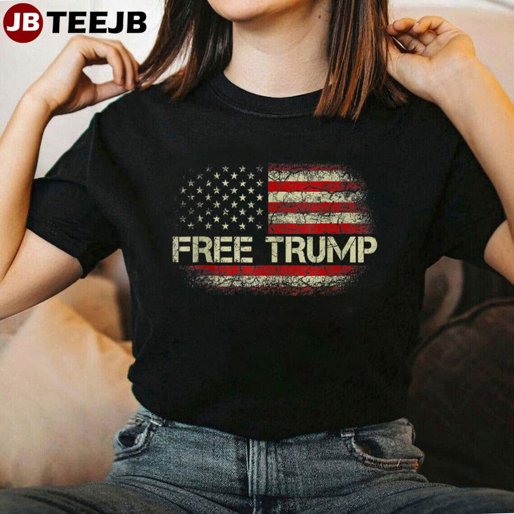 America Flag Free Donald Trump 2024 Unisex T-Shirt