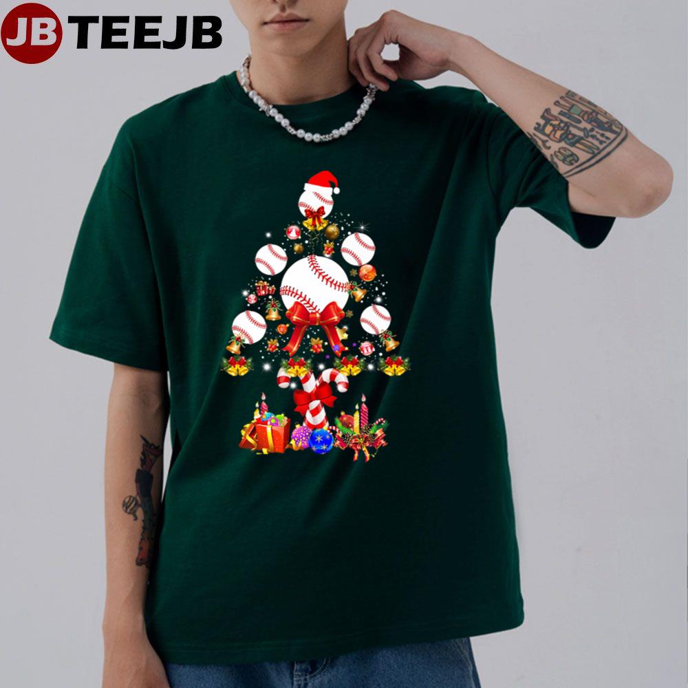 Baseball Christmas Tree Noel Unisex T-Shirt