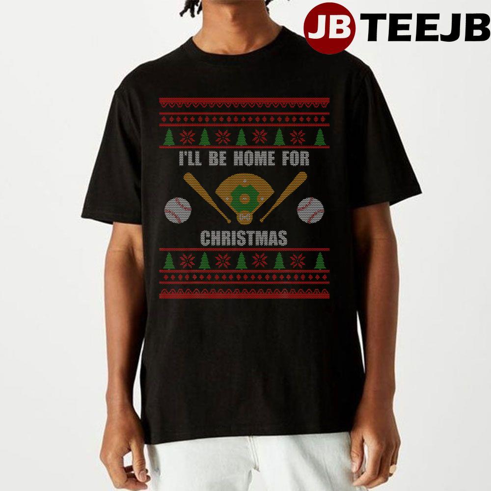 Baseball Home Base Funny Cool Baseball Player Chrimast Unisex T-Shirt