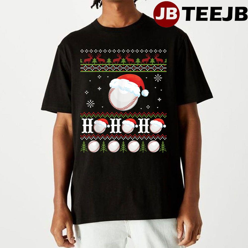 Baseball With Noel Hat Ho Ho Ho Ugly Unisex T-Shirt