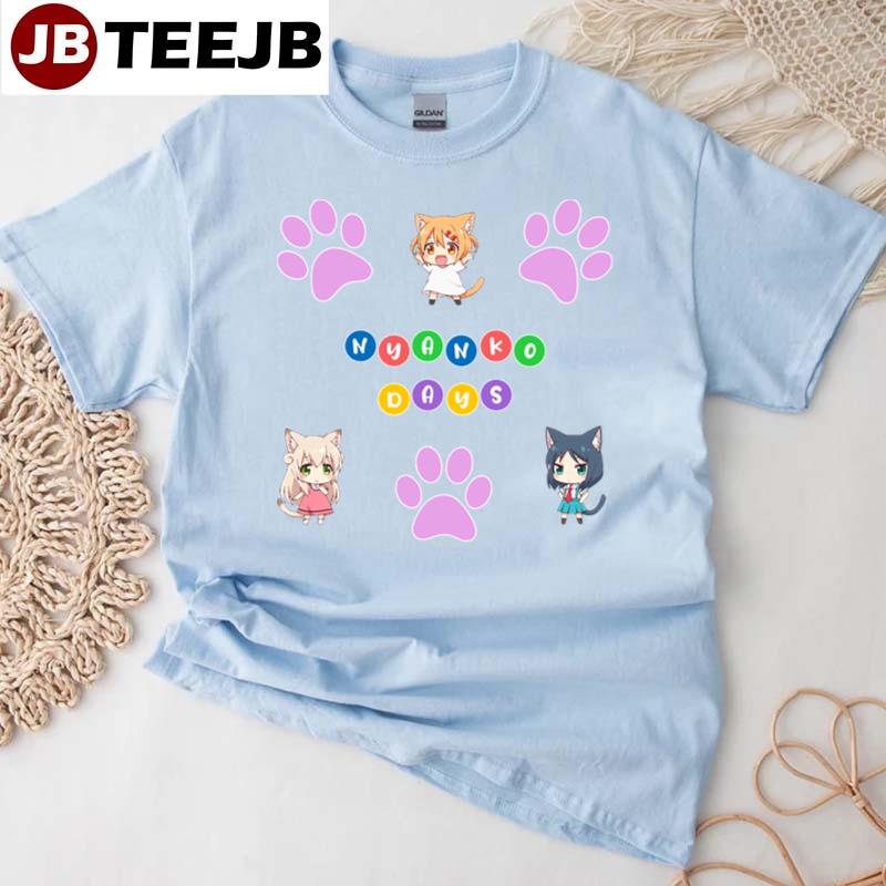 Cat Chibi Nyanko Days Anime Unisex T-Shirt