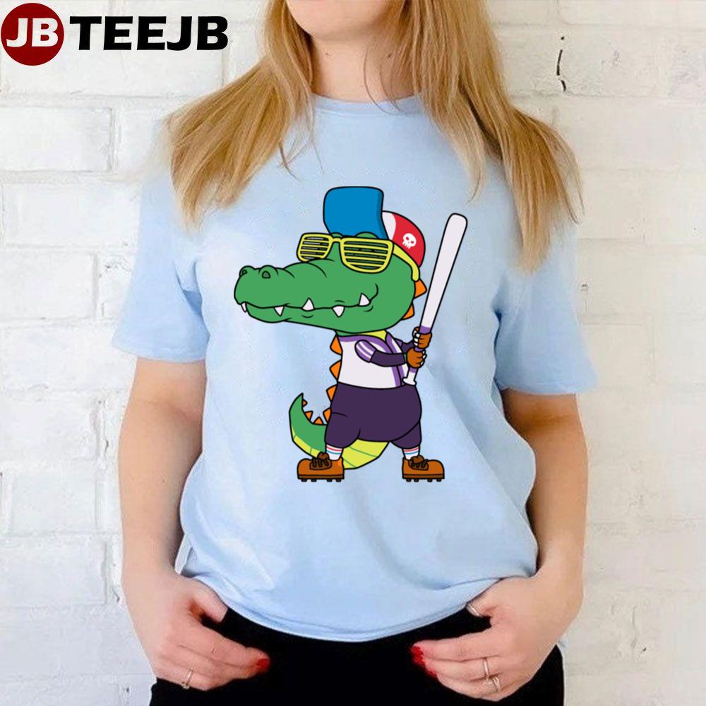 Crocodile Baseball Player Unisex T-Shirt