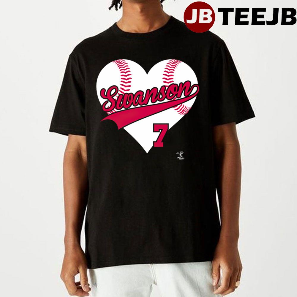 Dansby Swanson Baseball Heart 90s Sports Unisex T-Shirt