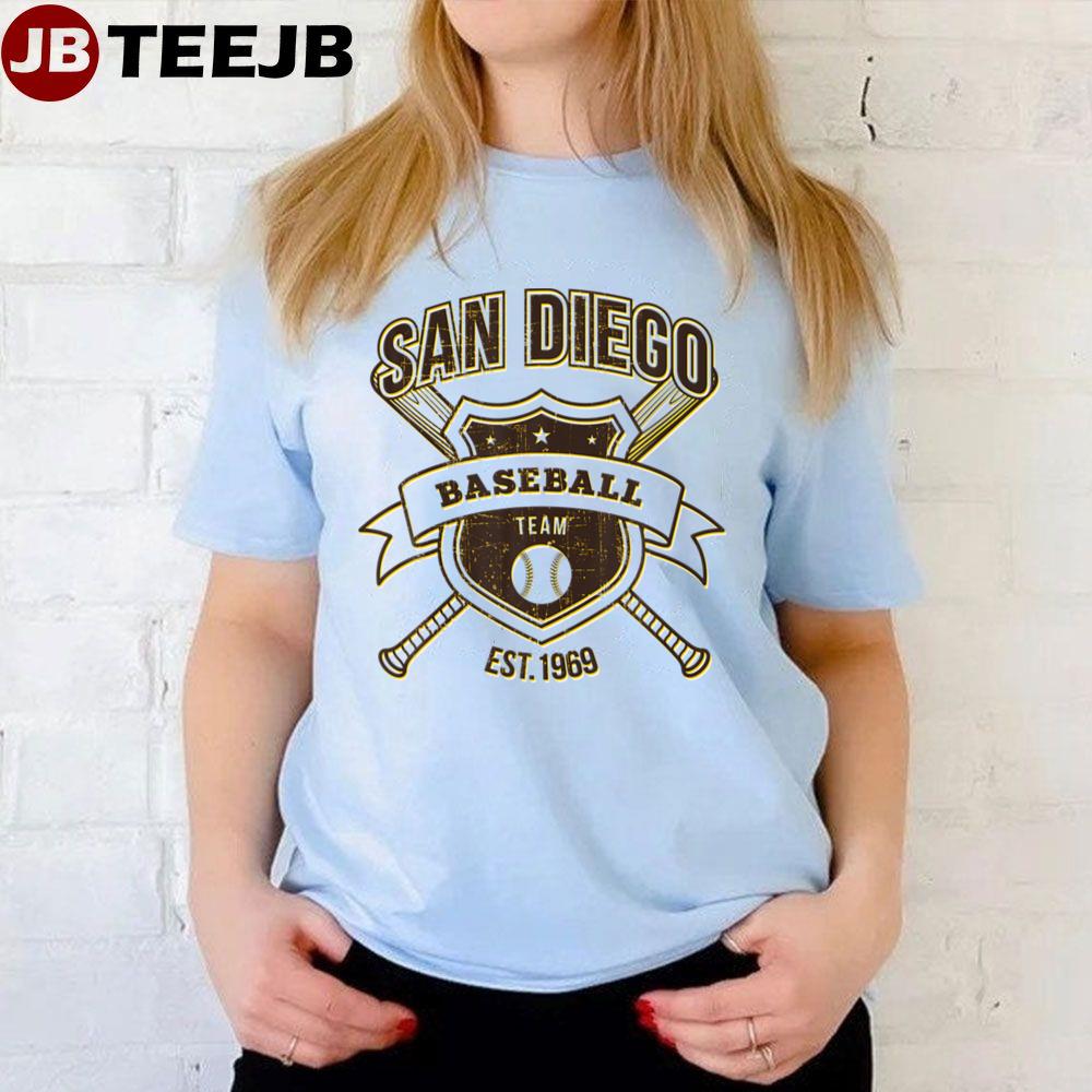 Distressed Retro Glitch Look Padre Tailgate Partysan Diego Baseball Unisex T-Shirt