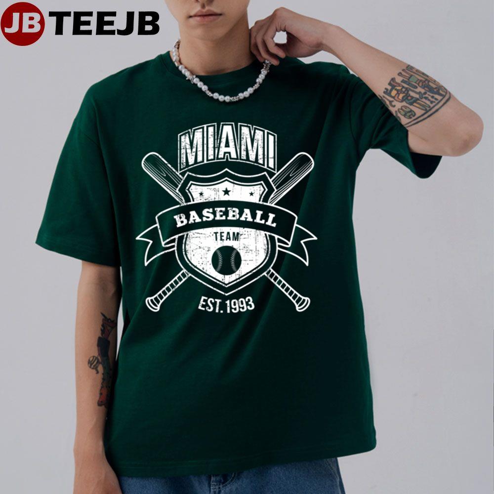 Distressed Retro Miami Marlin Look Tailgate Party Gameda Unisex T-Shirt