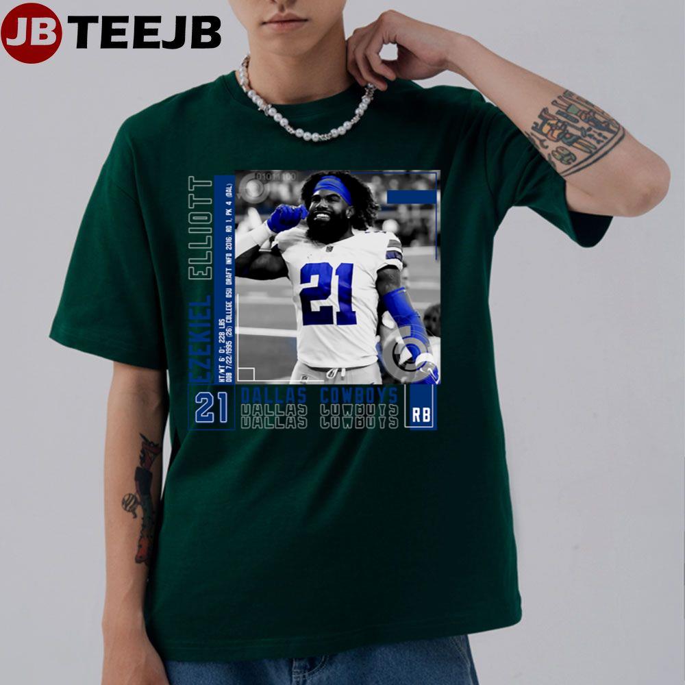 Ezekiel Elliott Football Edit Tapestries Cowboys Unisex T-Shirt