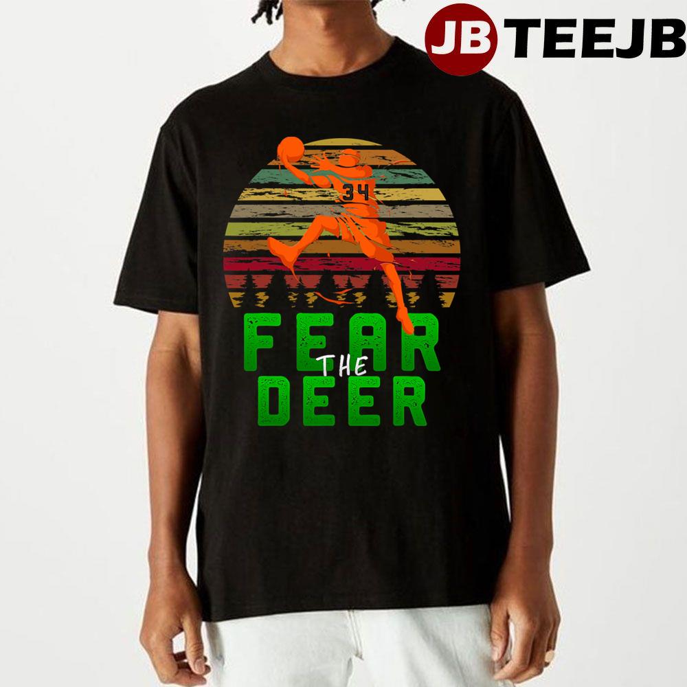 Fear The Deer Milwaukee Bucks Basketball Unisex T-Shirt