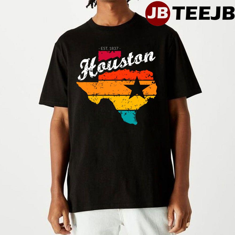 Houston Baseball Throwback Retro Astro Stripe Unisex T-Shirt