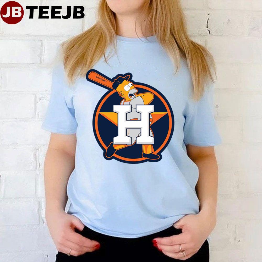 Houston Homer Astros Dadfunny Simpson Unisex T-Shirt