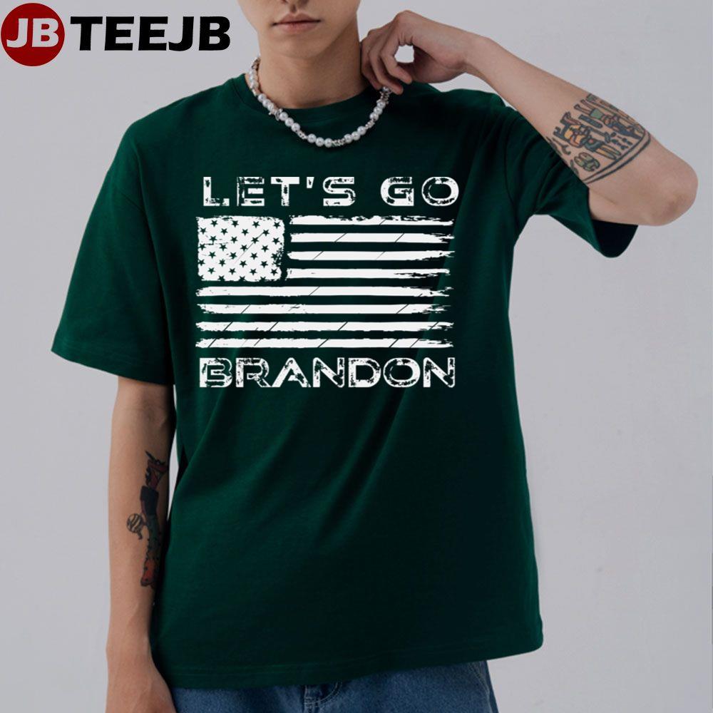 Let’s Go Brandon Funny Biden American Flag Unisex T-Shirt