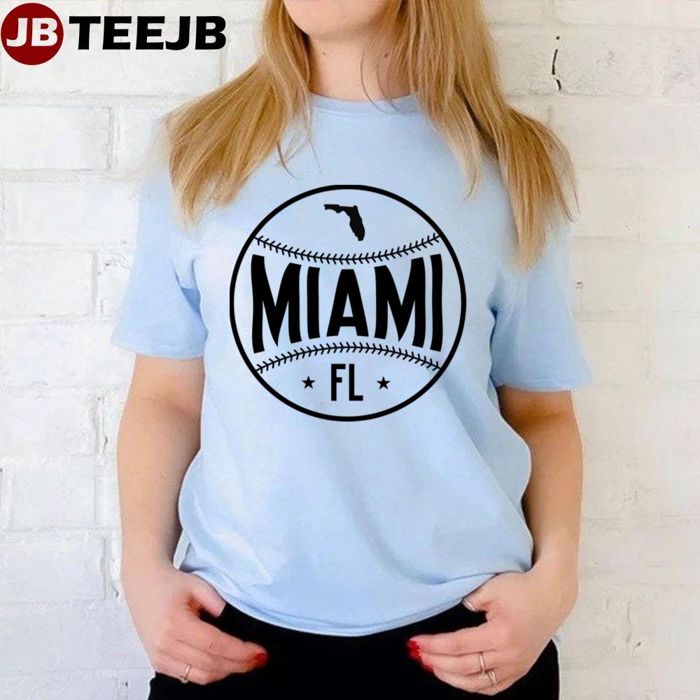 Miami Baseball Themed Unisex T-Shirt