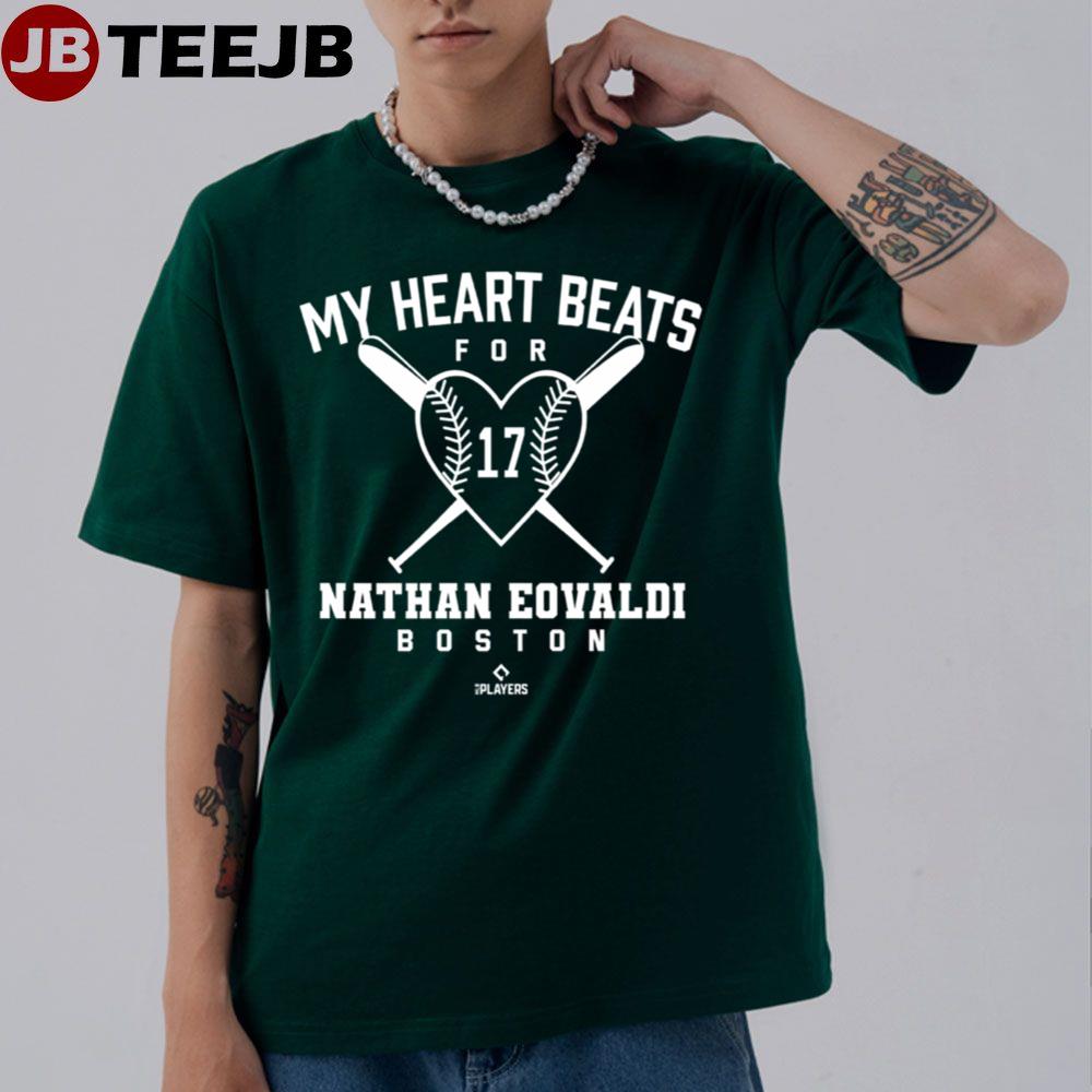 My Heart Beats For Nathan Eovaldi Valentines Baseball Unisex T-Shirt