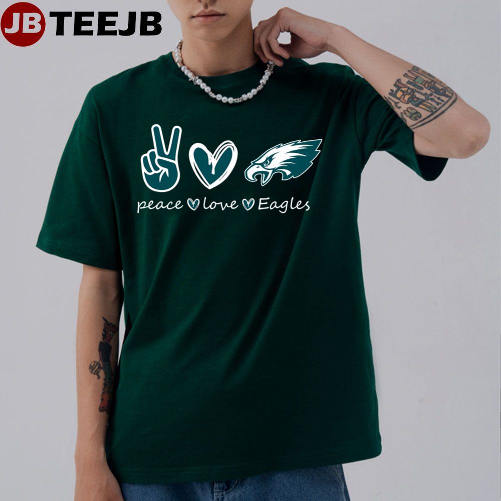 Peace Love Eagles Philadelphia Fan Lover Football Unisex T-Shirt