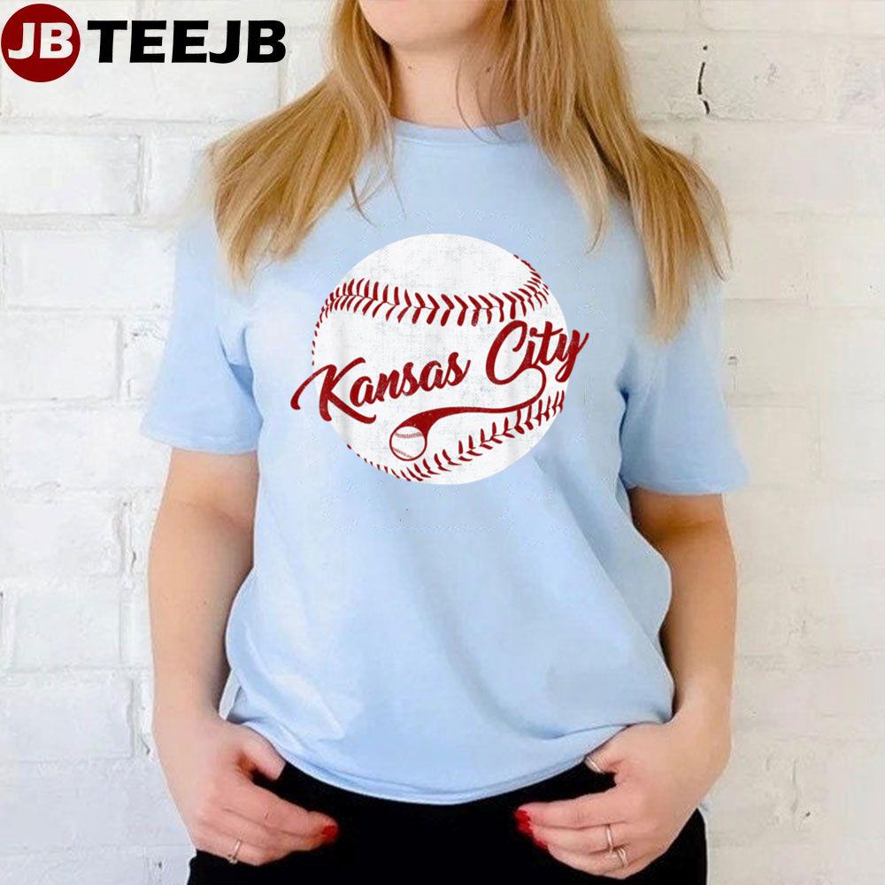 Retro Baseball Kansas City Love Blue Color Royal Nationa Unisex T-Shirt