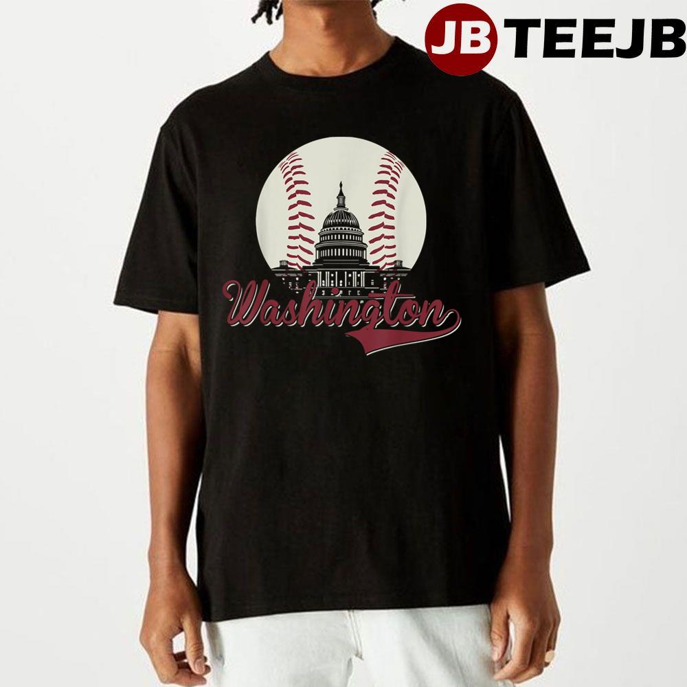 Retro Washington Dc Baseball National Mall Silhoue Unisex T-Shirt