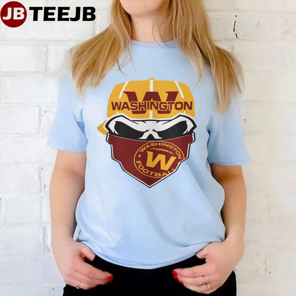 Skull Art Washington Commanders Football Unisex T-Shirt