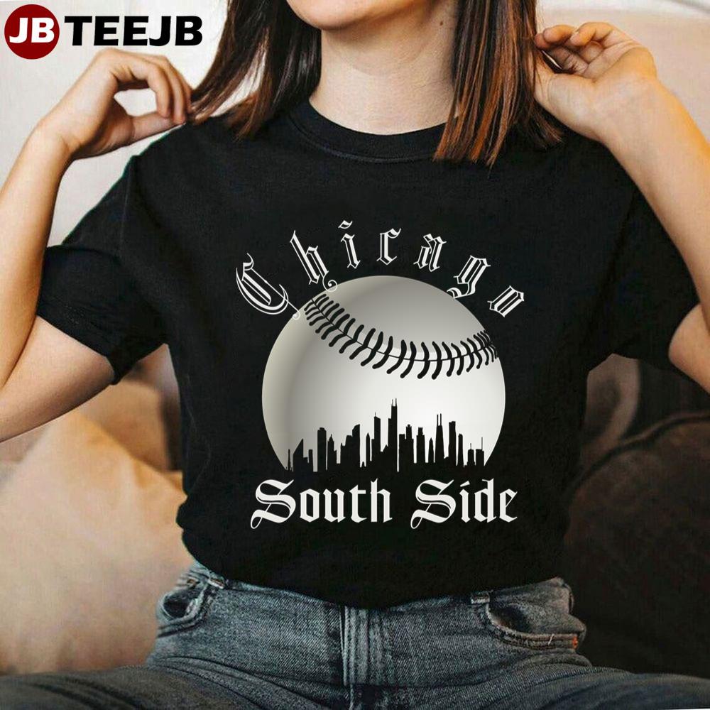 Vintage Chicago City Skyline Baseball Unisex T-Shirt