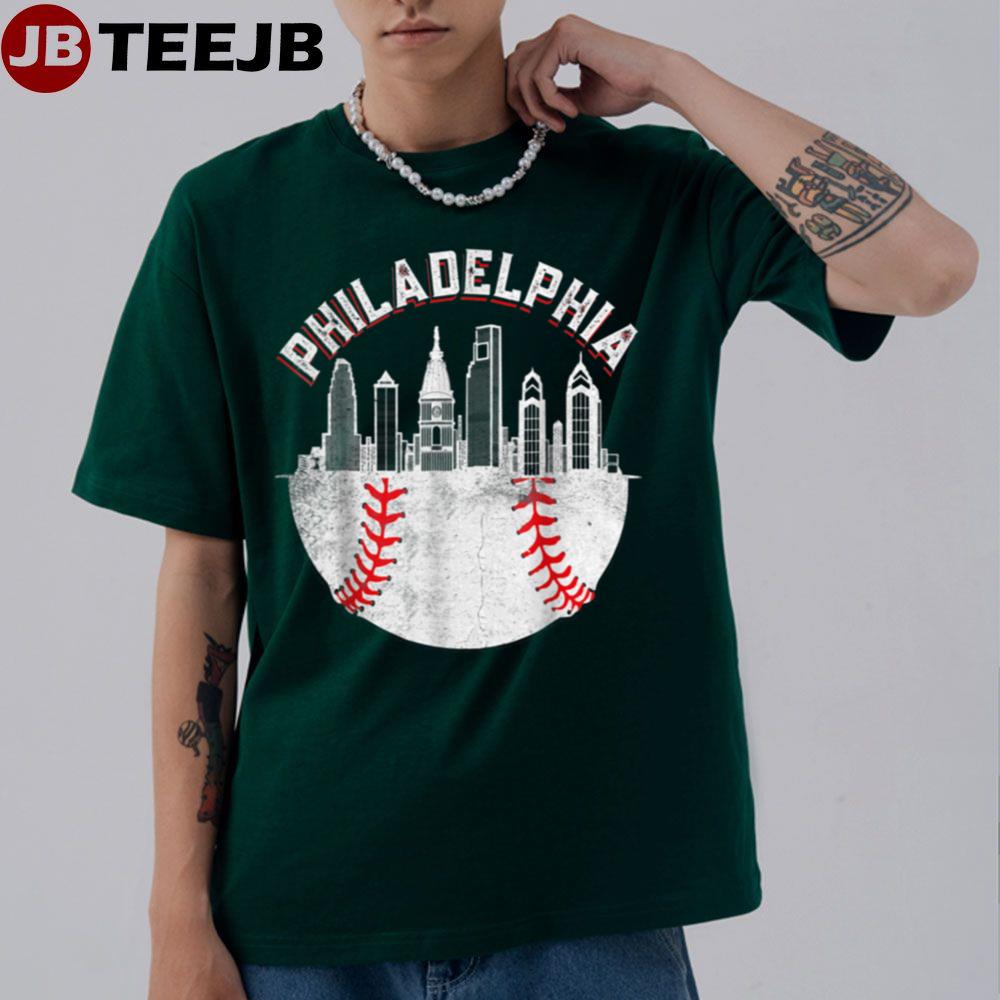 Vintage Philadelphia Baseball Skyline Retro Philly Unisex T-Shirt