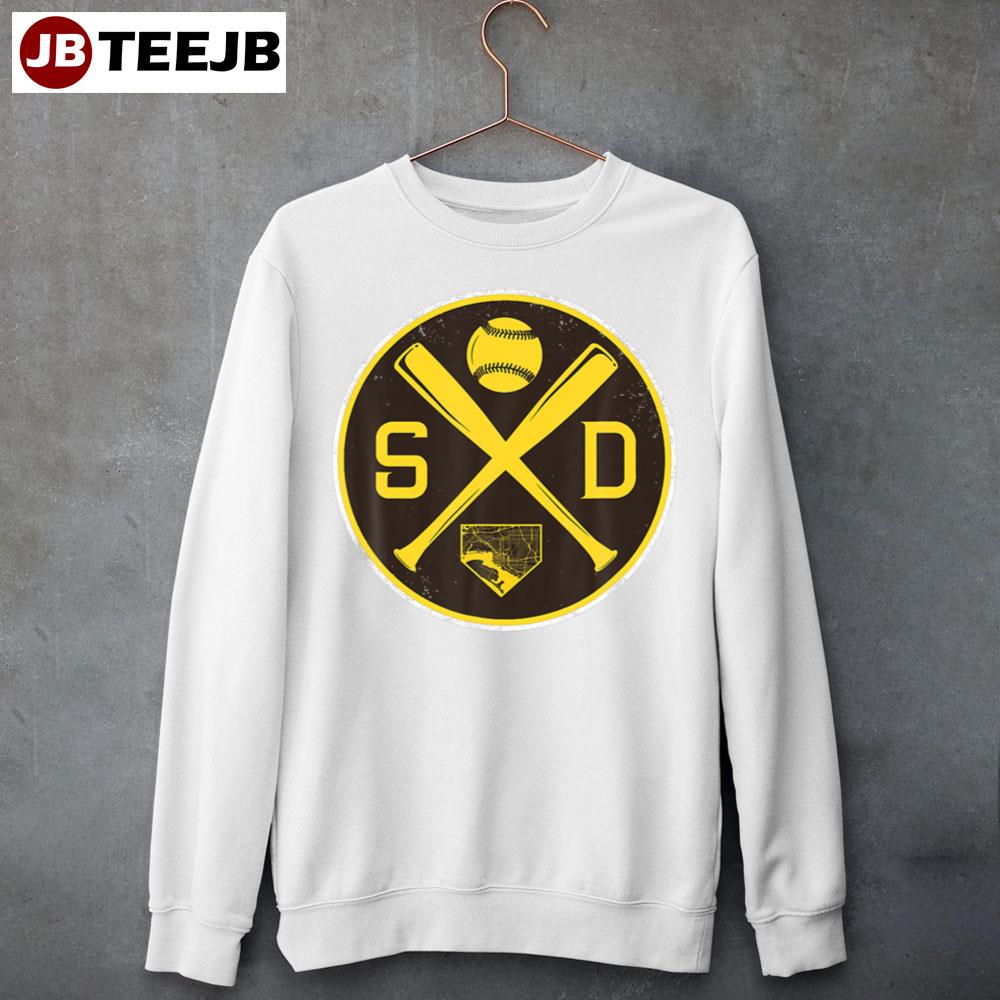 Vintage San Diego Baseball Bats Sd Game Day Padre Unisex Sweatshirt