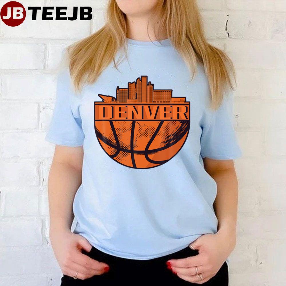 Vintage Skyline Denver Nuggeets Basketball Unisex T-Shirt