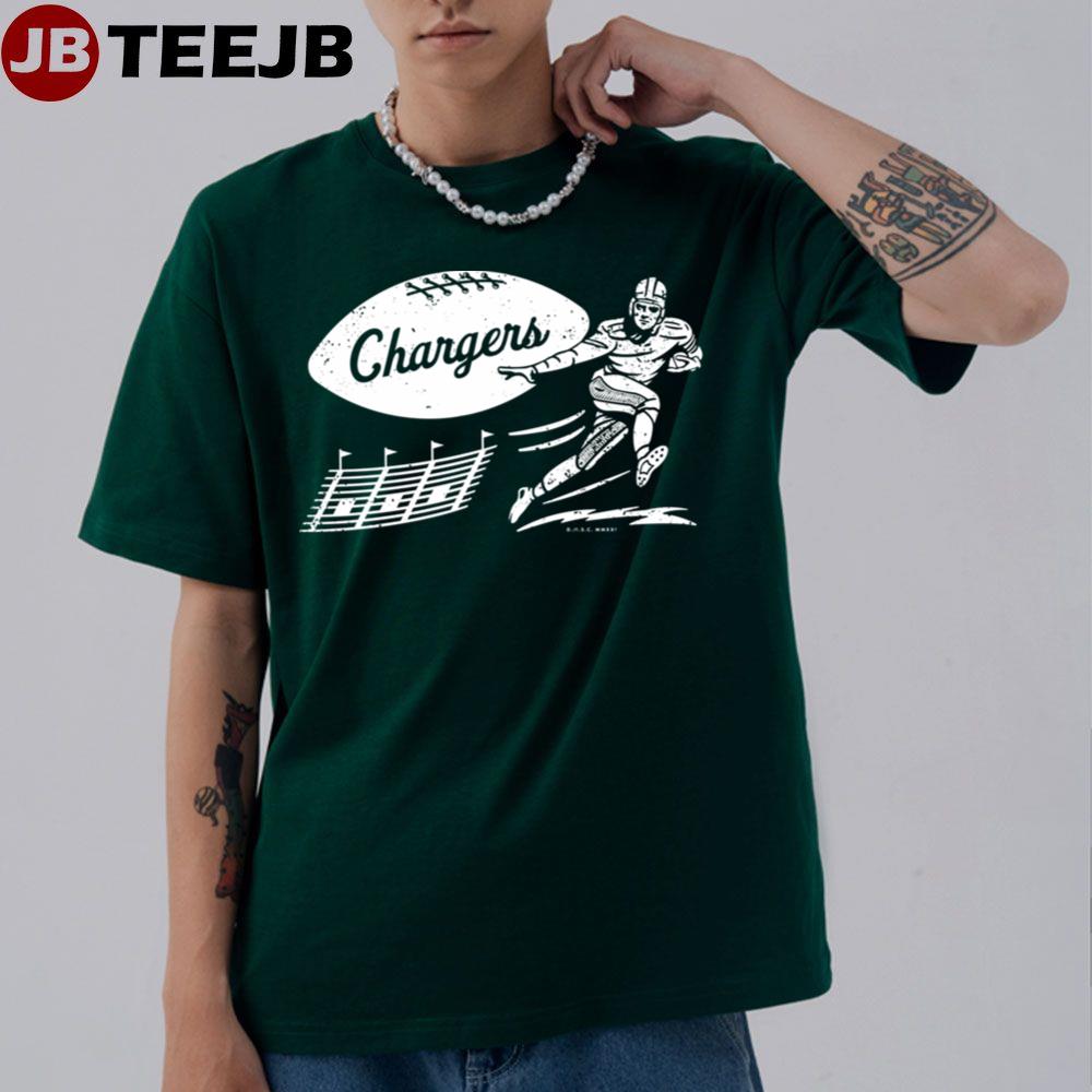 White Art Vintage Football Los Angeles Chargers Football Unisex T-Shirt