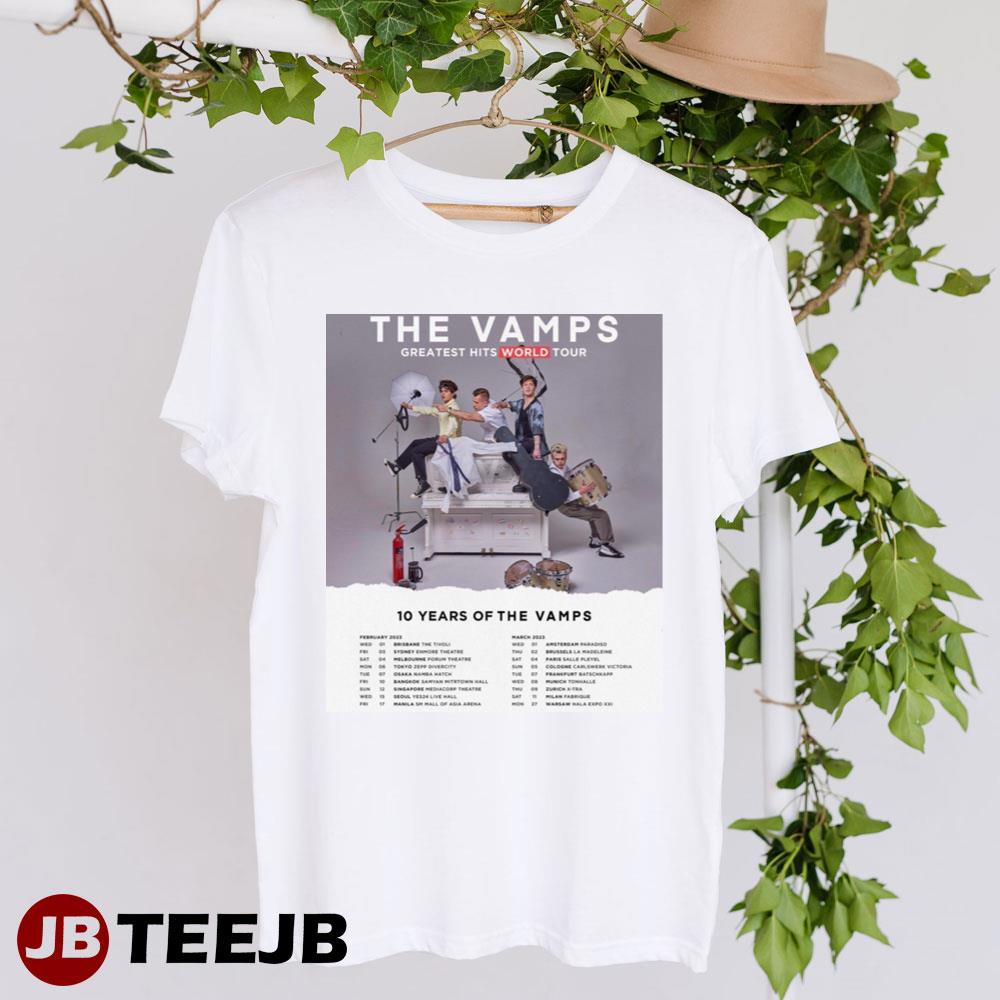 10 Years Of The Vamps Greatest Hits Worlsd Tour 2023 Unisex T-Shirt