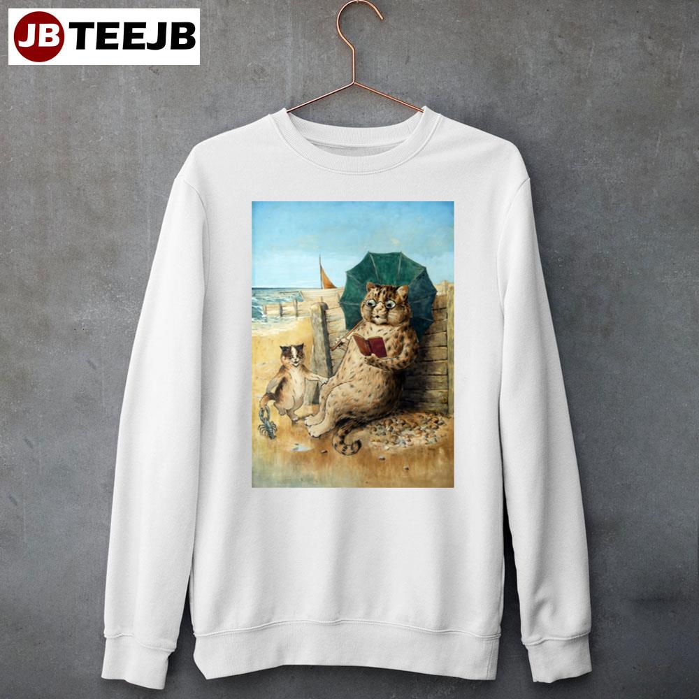 At The Beach Louis Wain Unisex Sweatshirt