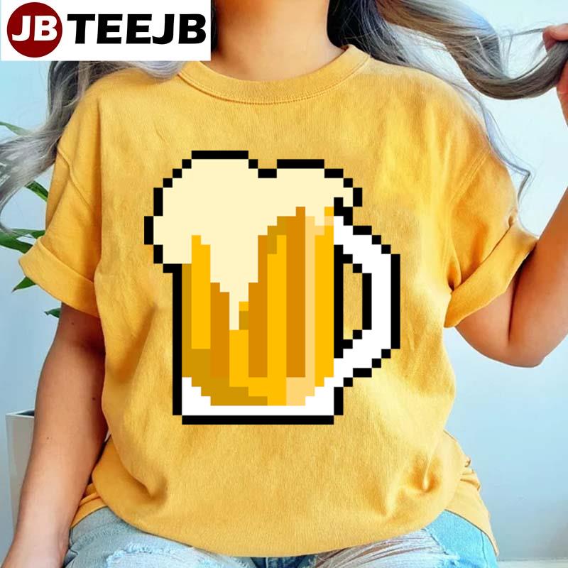 Beer Pixel Art Videogames Geek Unisex T-Shirt