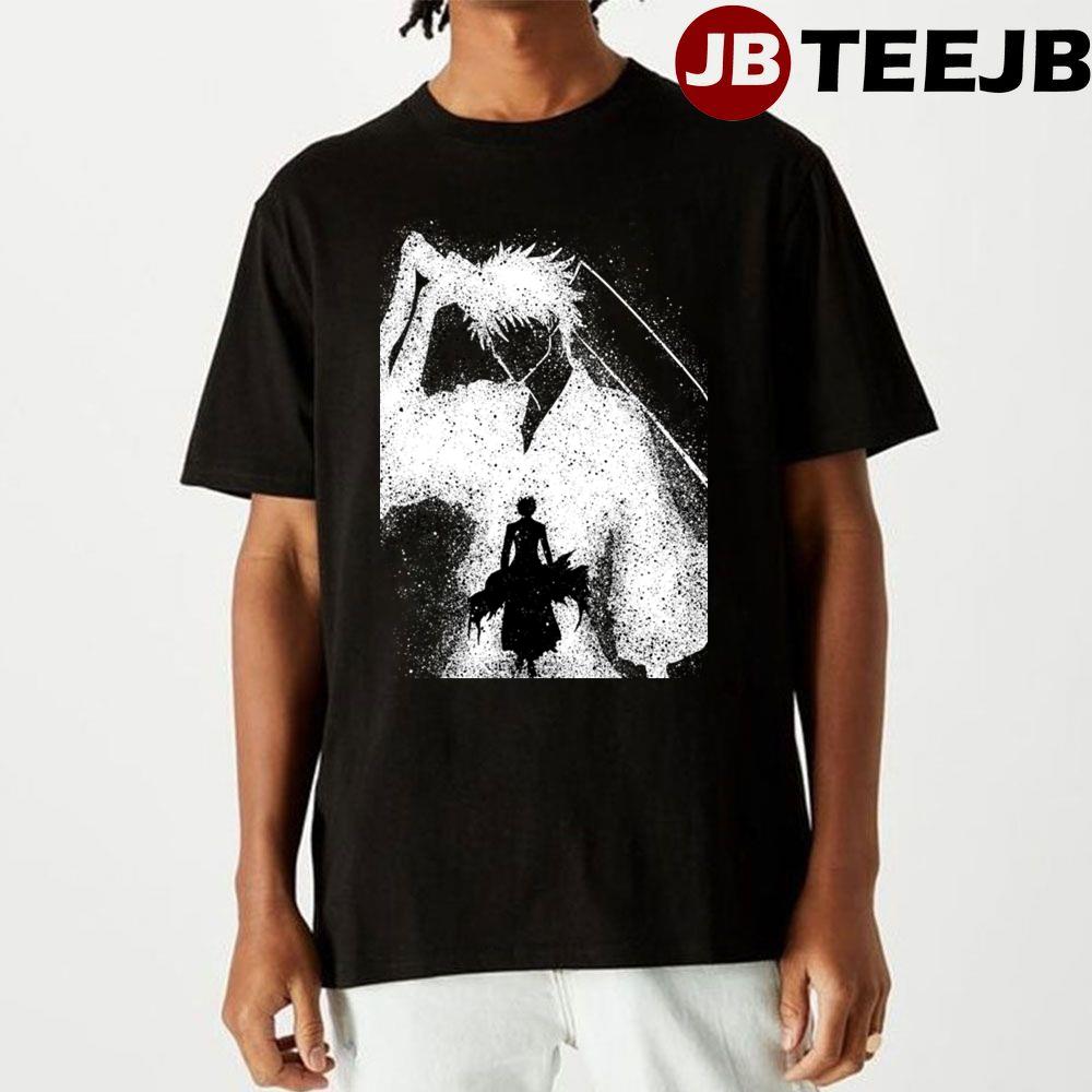 Black Art Ichigo Kurosaki Silhouette Bleach Unisex T-Shirt