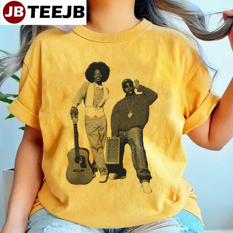 Black Art Outkast Pencil Drawing Style Unisex T-Shirt