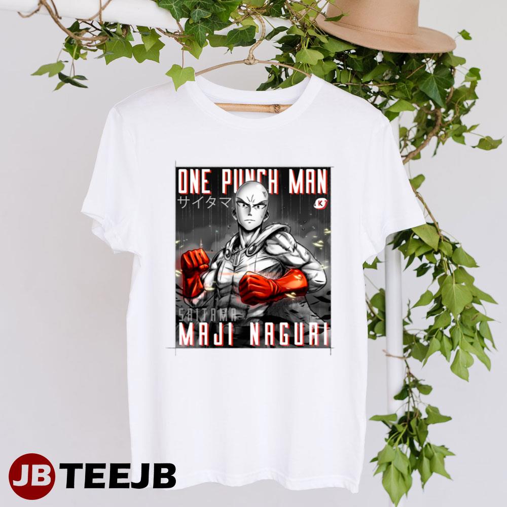 Black Art Saitama Maji Naguri One-Punch Man Unisex T-Shirt