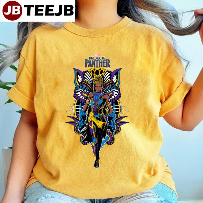 Black Panther Shuri With Tribal Panther Unisex T-Shirt