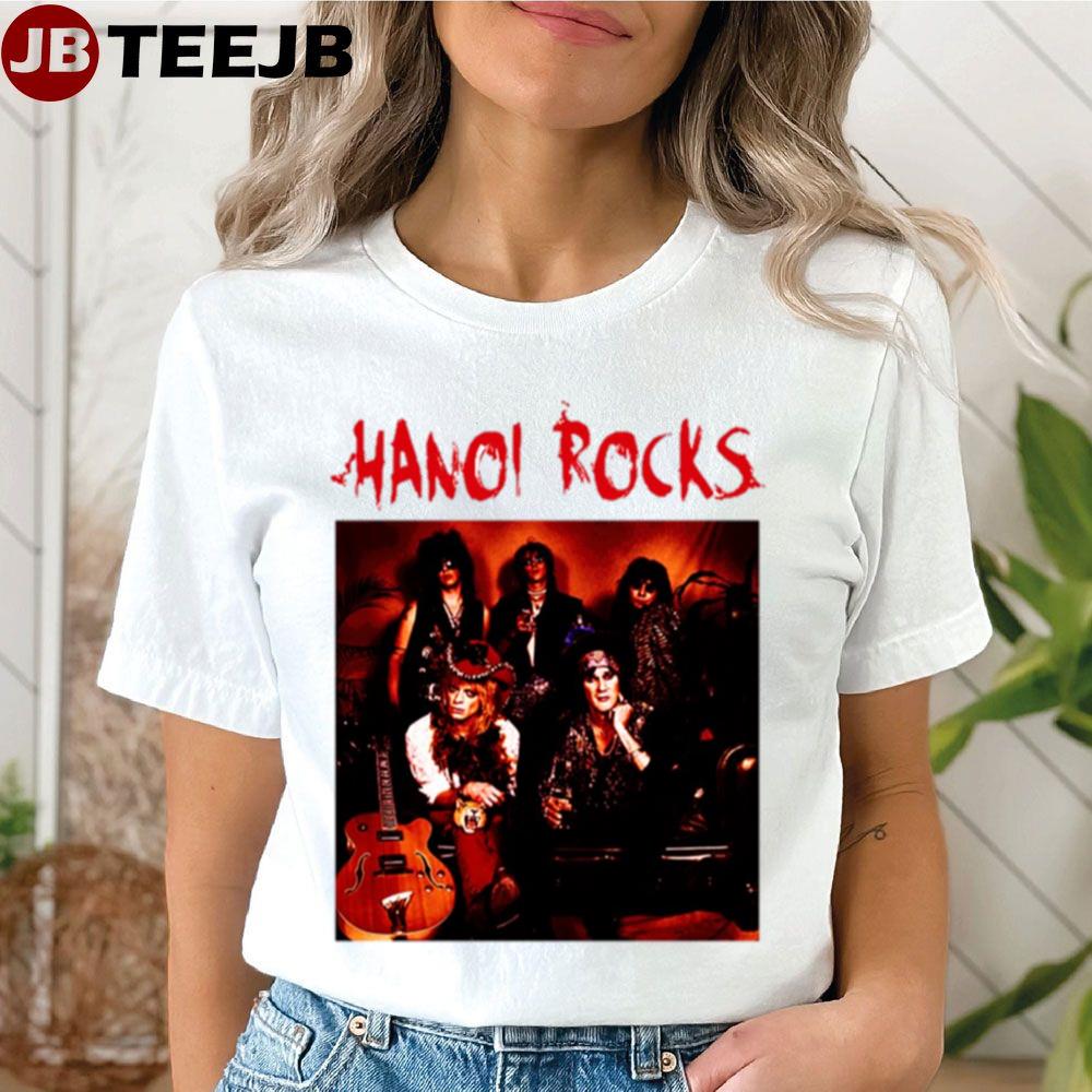 Black Red Art All Member Hanoi Rocks Unisex T-Shirt