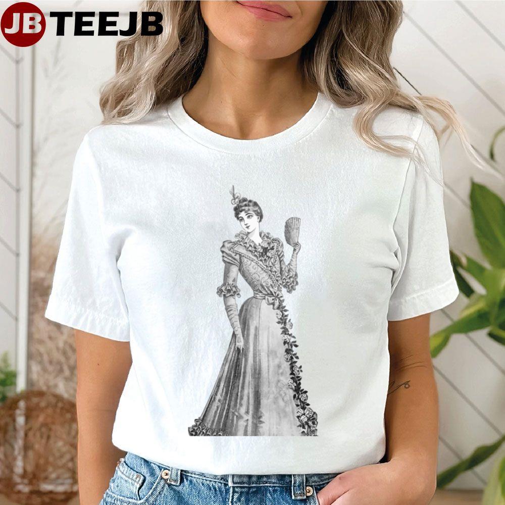 Black White Art Queen Charlotte Unisex T-Shirt