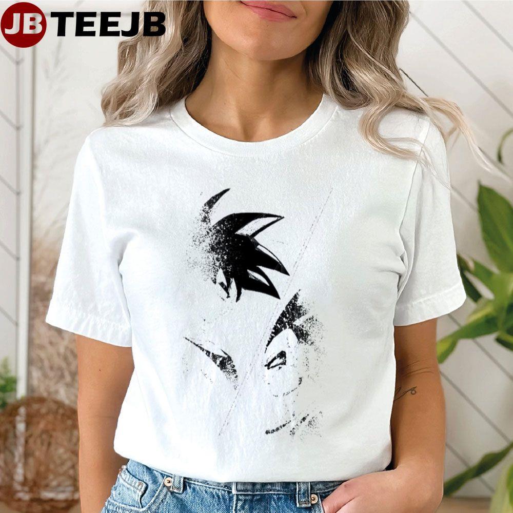 Black White Goku With Vegeta Dragon Ball Unisex T-Shirt