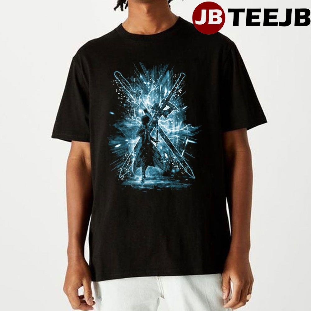 Blu Art 2 Swords Storm Sword Art Unisex T-Shirt