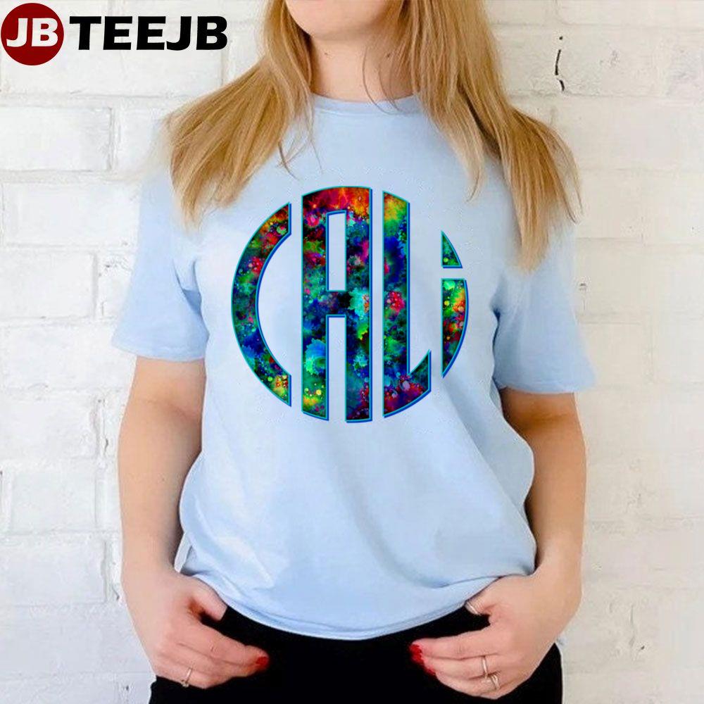 Cali Circle Colorful Tiedye For California Fans Unisex T-Shirt