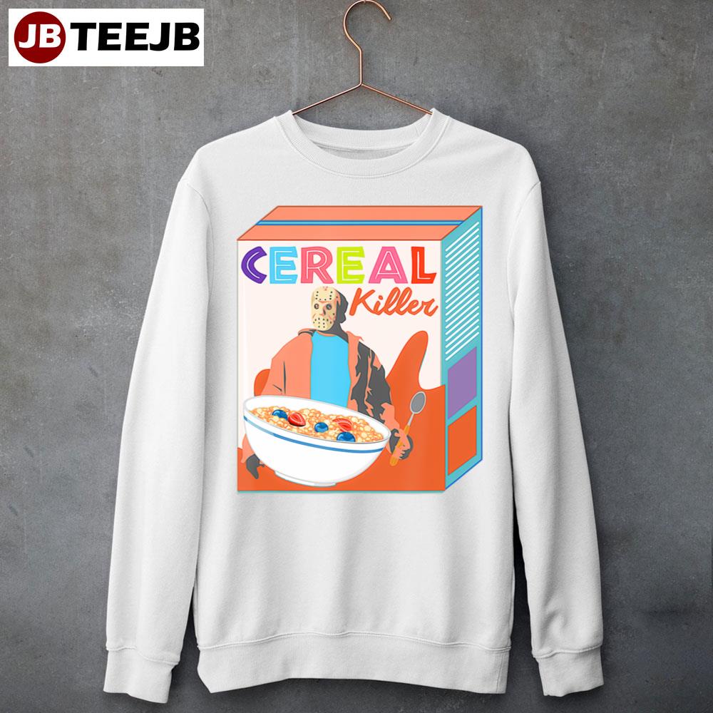 Cereal Jason Voorhees Killer Serial Killer Cereal Box Horror Funny Unisex Sweatshirt