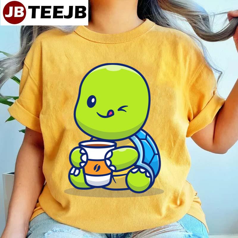 Cute Turtle Drinking Cup Coffee Unisex T-Shirt