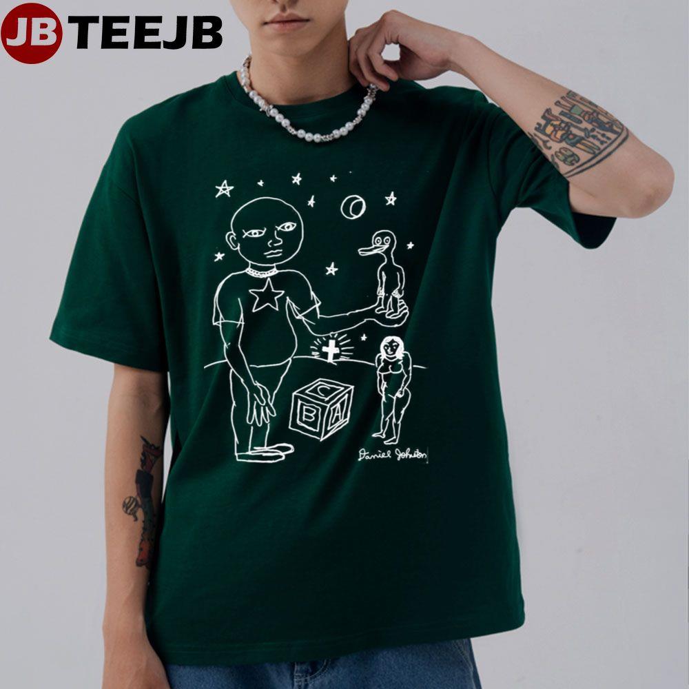 Daniel Johnston Drawing White Print Unisex T-Shirt