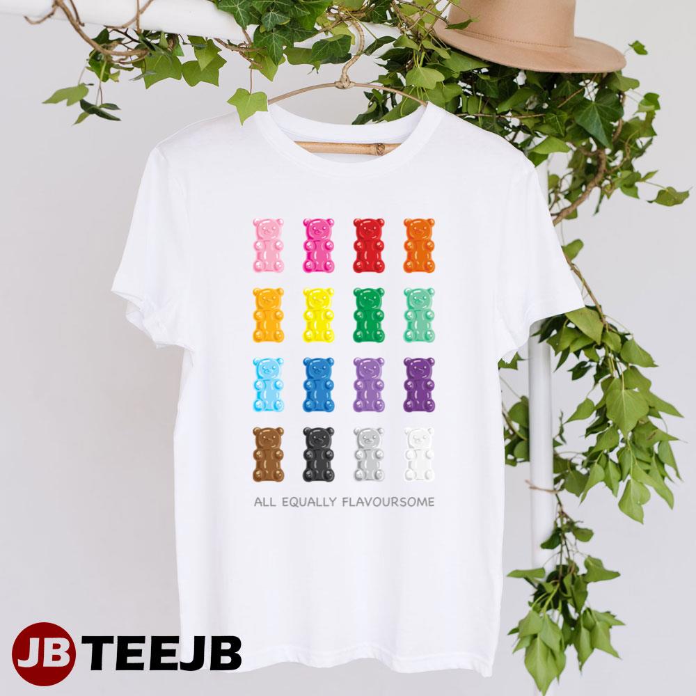 Equality Gummy Bears With Black Background Unisex T-Shirt