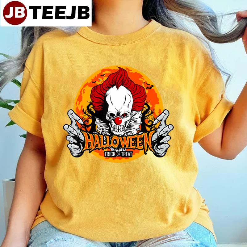 Halloween Scary Creepy Killer Horror Clown Penywise Unisex T-Shirt