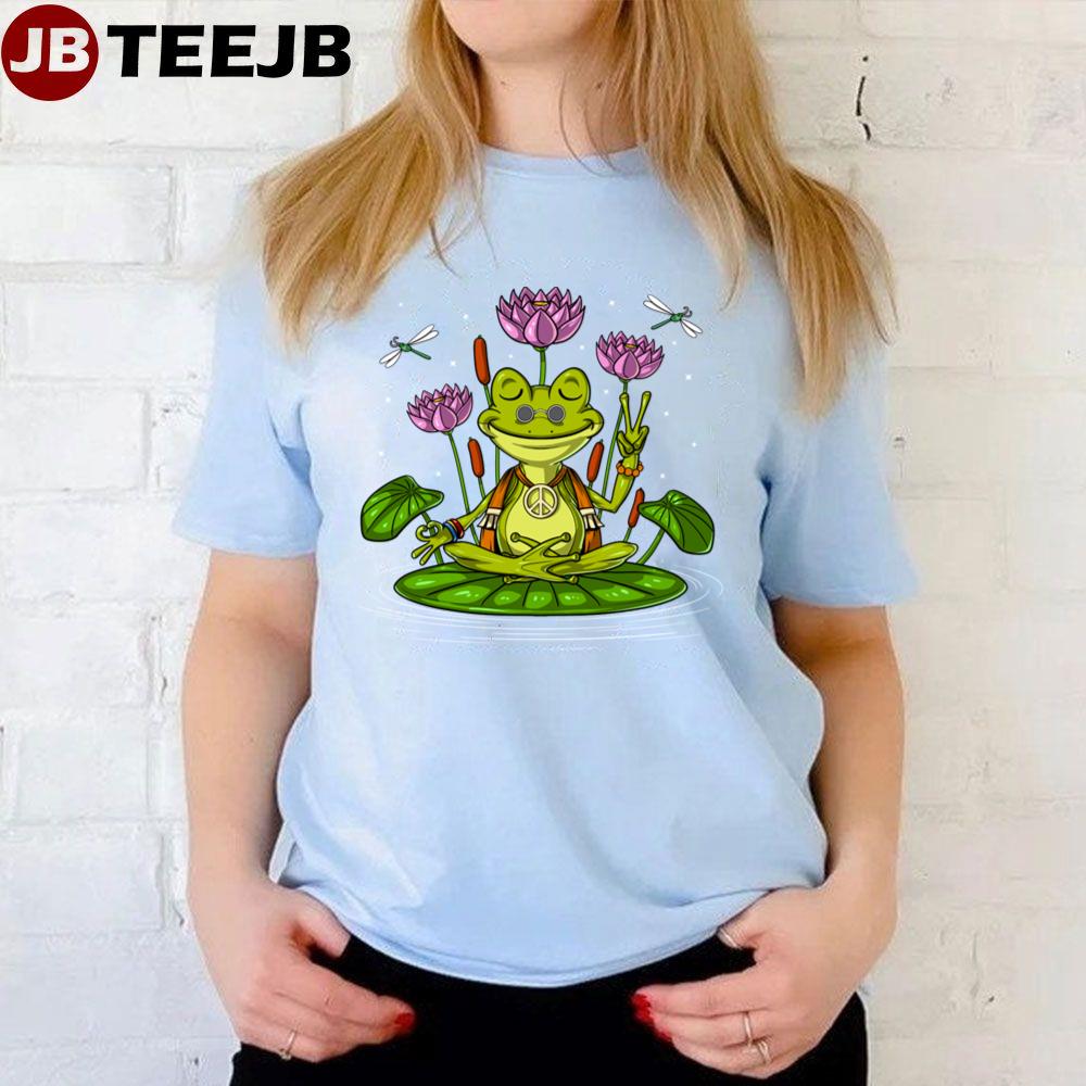 Hippie Frog Meditation Unisex T-Shirt