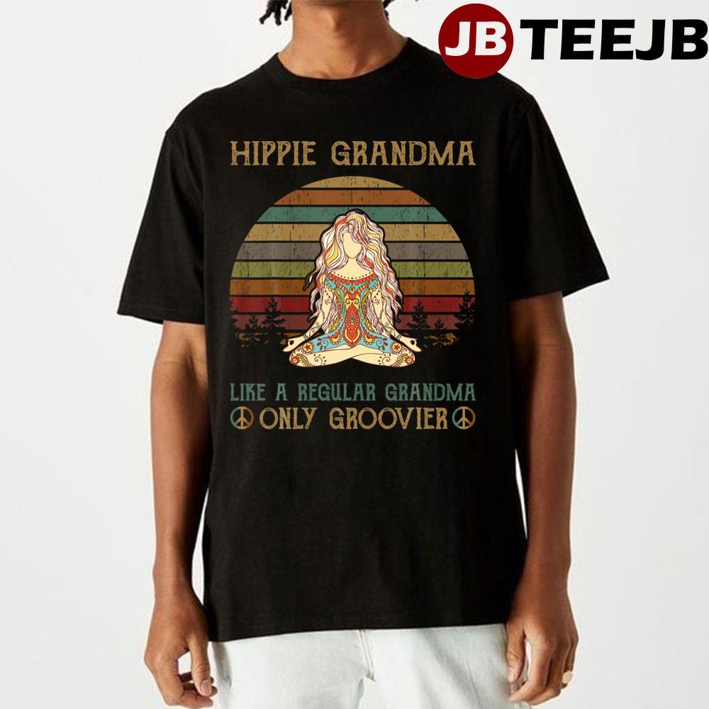 Hippie Grandma Like A Regular Grandma Vintage Unisex T-Shirt