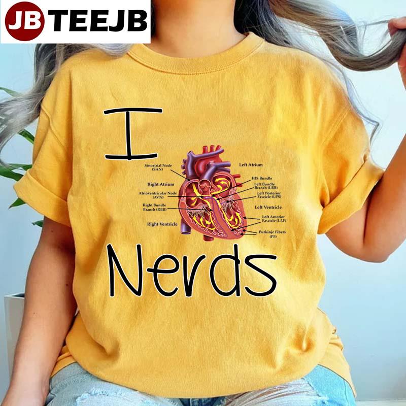 I Heart Nerds Funny Geek Nerd Science Unisex T-Shirt