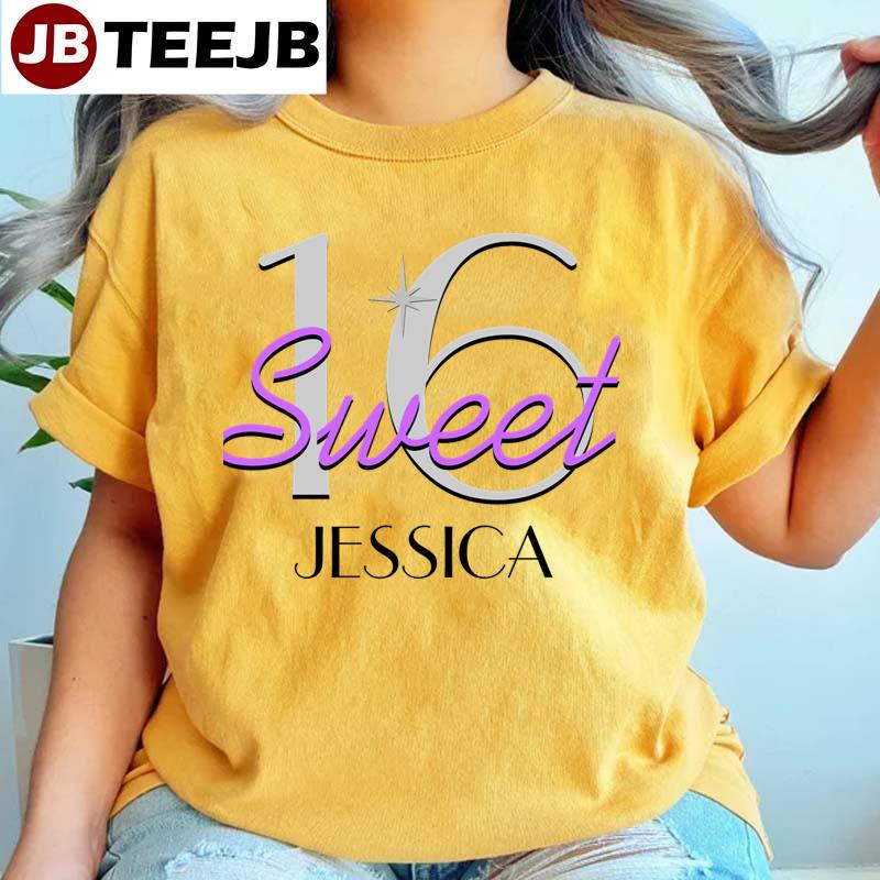 Jessica Sweet 16 Purple Sparkle Unisex T-Shirt