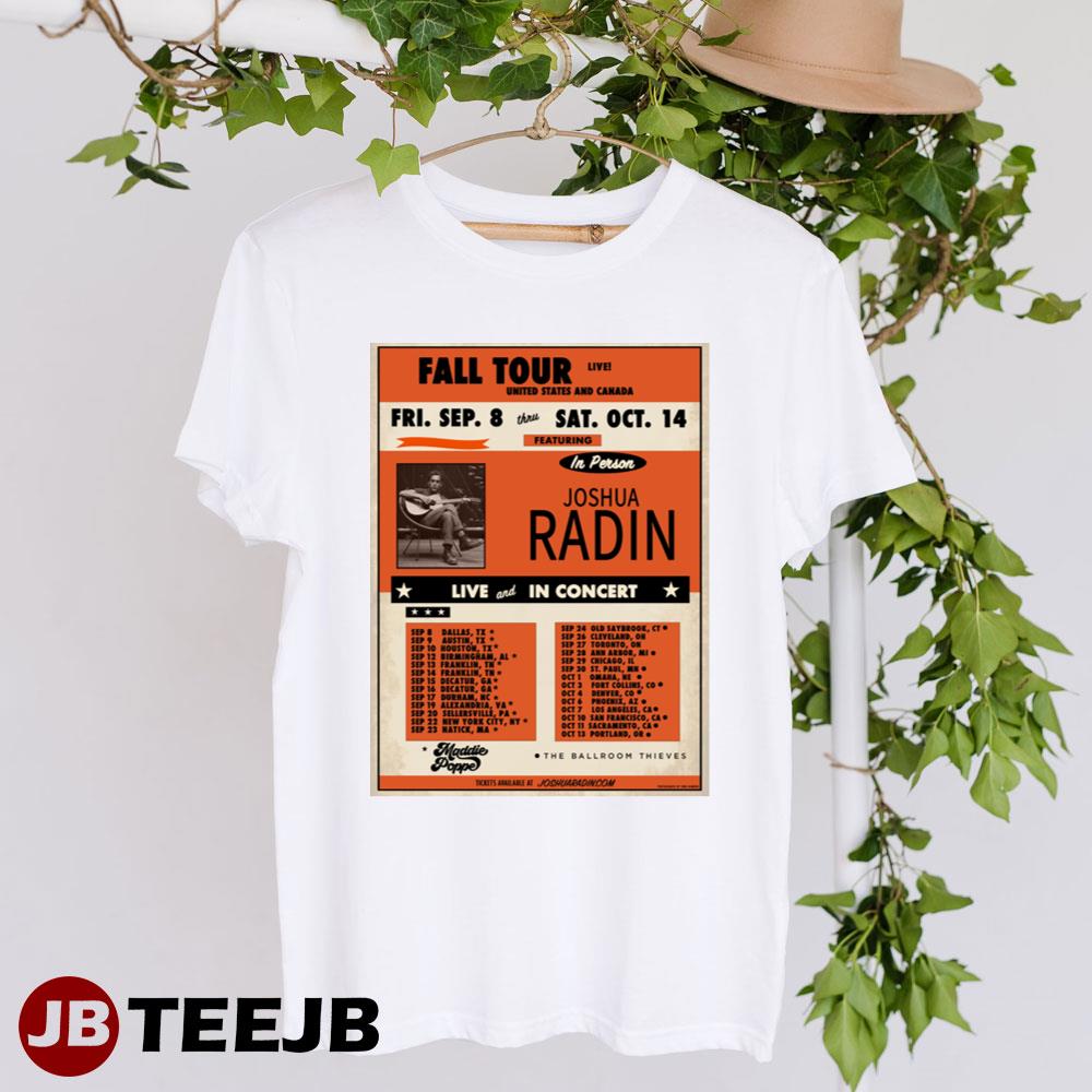 Joshua Radin Fall Tour 2023 United States And Canada Unisex T-Shirt